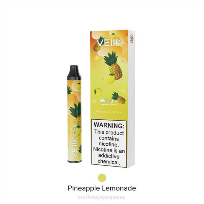 VEIIK Micko Pie vaporizador desechable 600 inhalaciones limonada de piña 4N4027 VEIIK micko españa