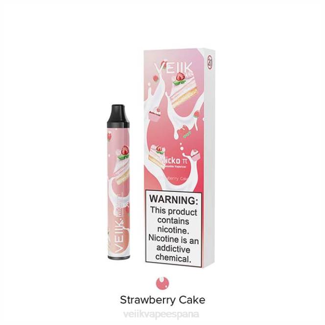 VEIIK Micko Pie vaporizador desechable 600 inhalaciones pastel de fresa 4N4028 VEIIK micko lux españa