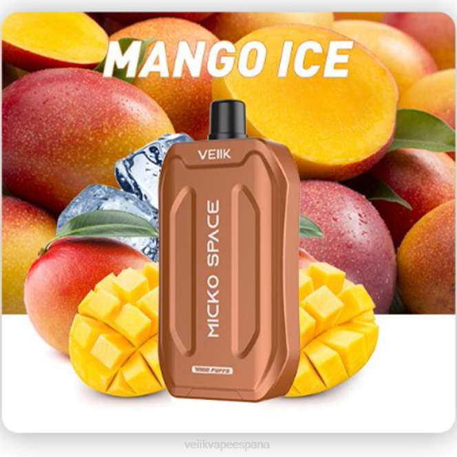 VEIIK Micko Space vape desechable 7000 inhalaciones hielo de mango 4N4040 VEIIK airo pod españa